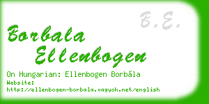 borbala ellenbogen business card